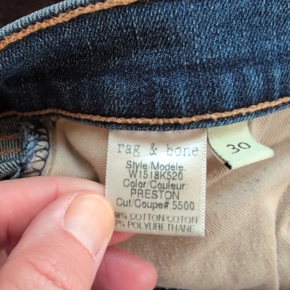 Rag and Bone The Dash skinny jeans, size 30, EUC - Picture 6 of 6